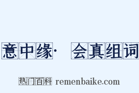 意中缘·会真组词是什么意思的图片